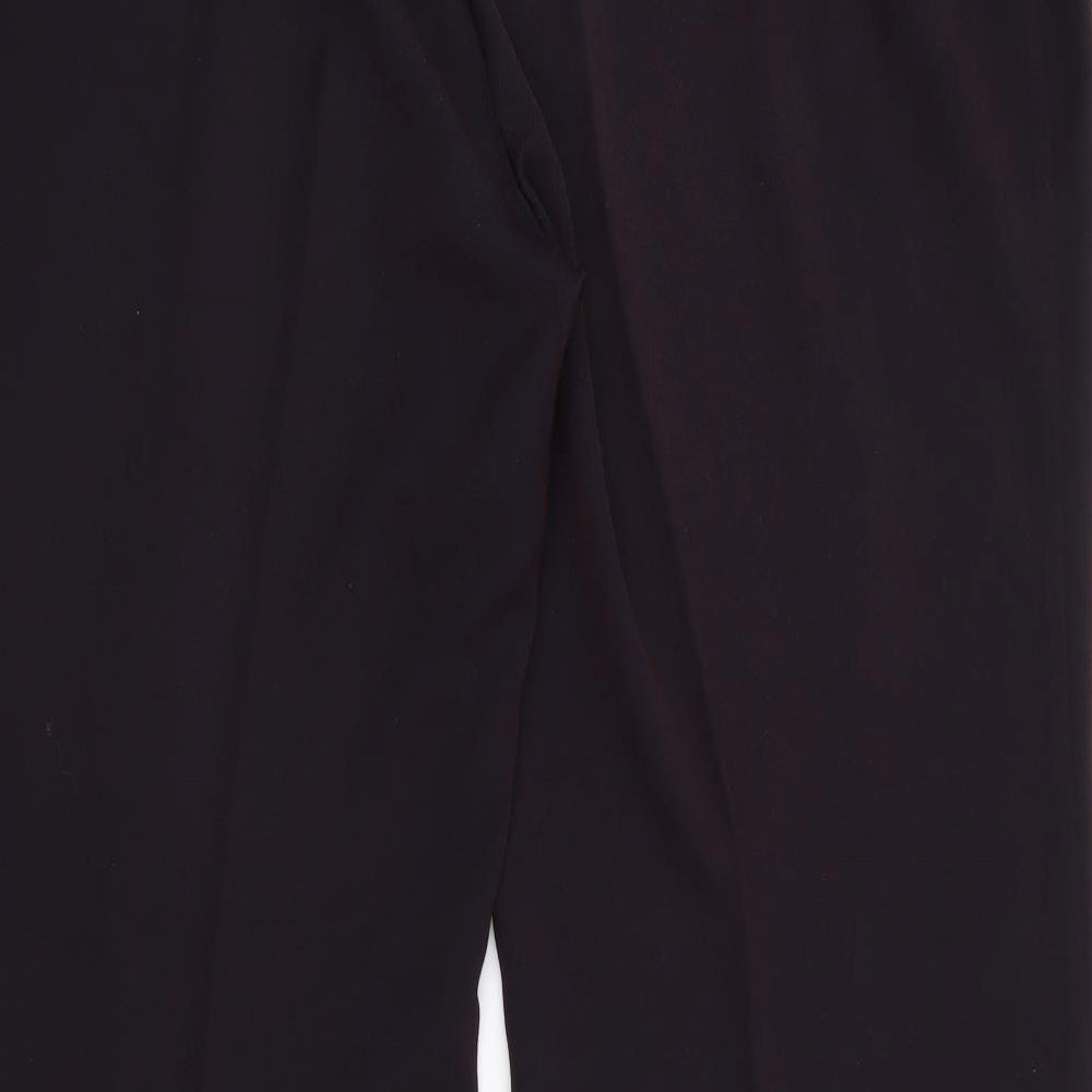 Marks and Spencer Womens Purple Polyester Trousers Size 20 L28 in Regular