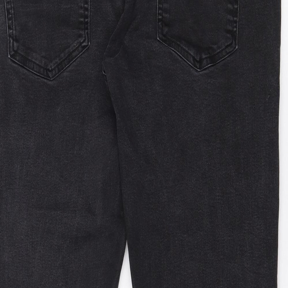 Easy Womens Black Cotton Straight Jeans Size 36 in L28 in Regular