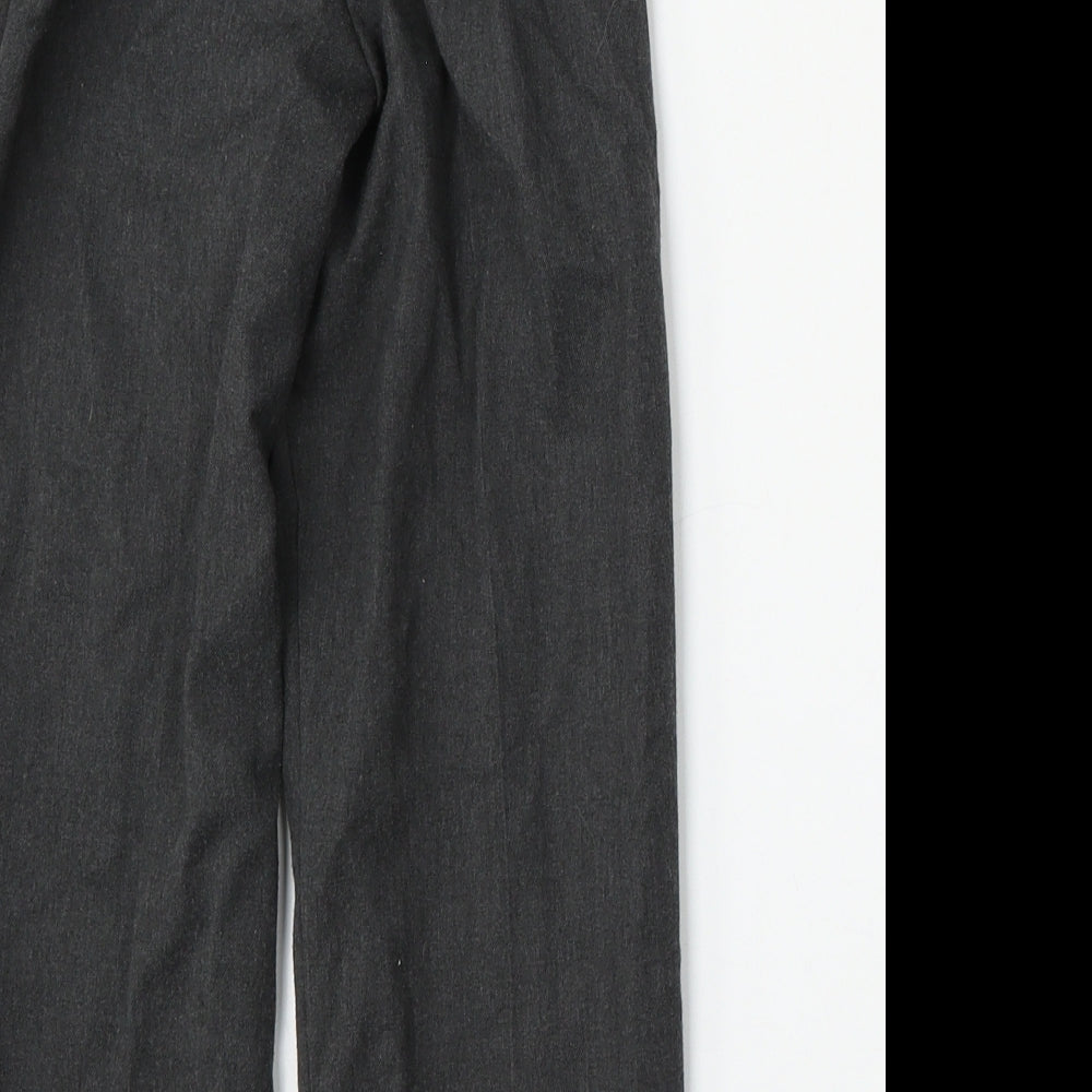 Marks & Spencer Girls Grey Polyester Capri Trousers Size 6 Years Regular