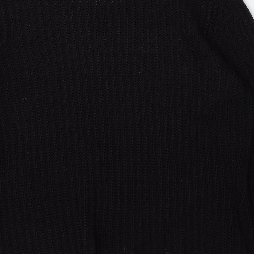 BHS Womens Black Round Neck Polyester Pullover Jumper Size L