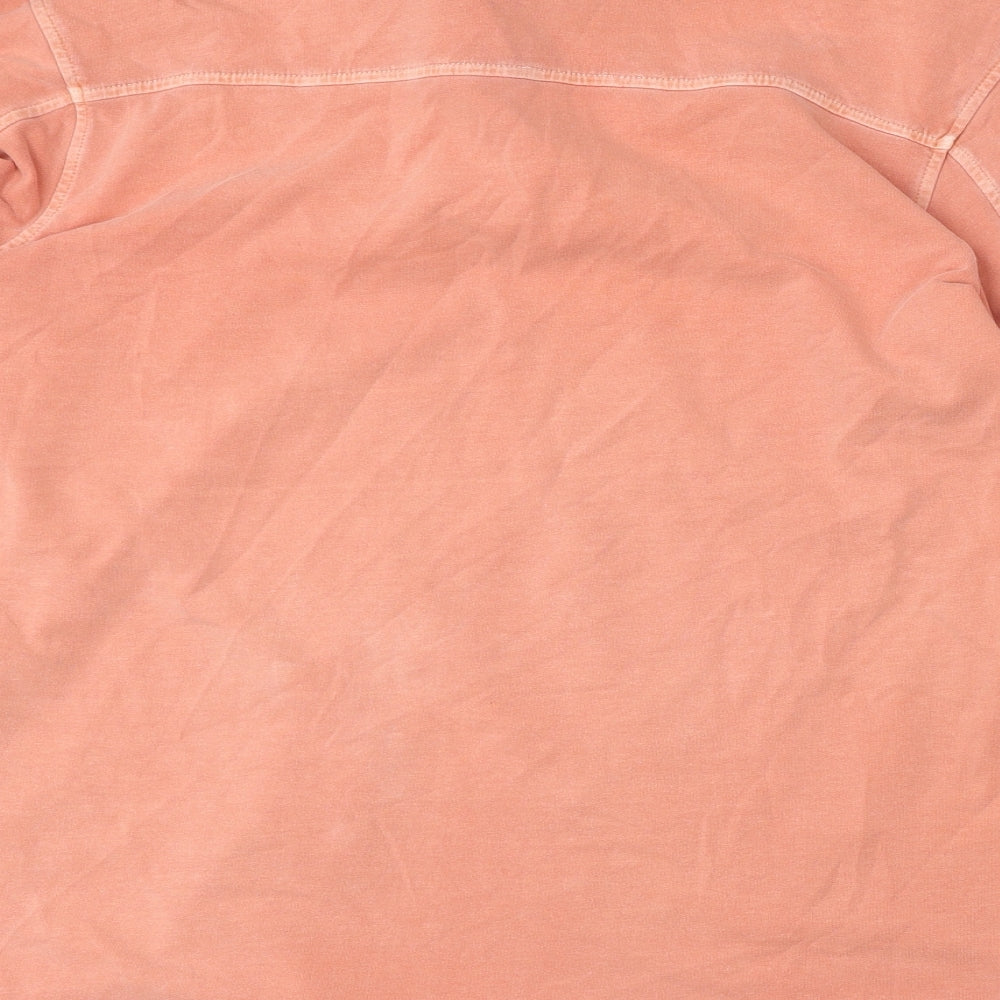 Preworn Womens Pink Polyester Pullover Sweatshirt Size L Zip