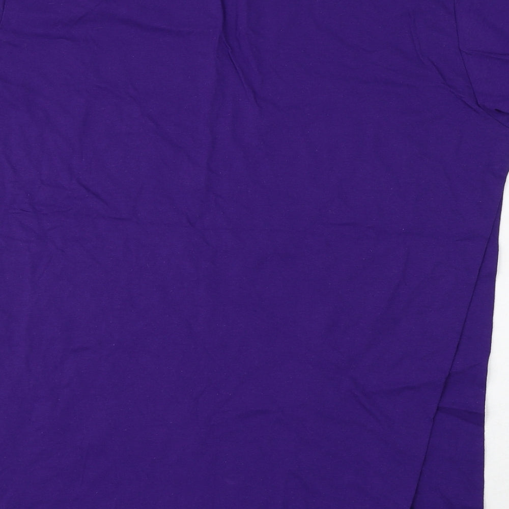 Northern Island Hospice Womens Purple Cotton Basic T-Shirt Size L Round Neck