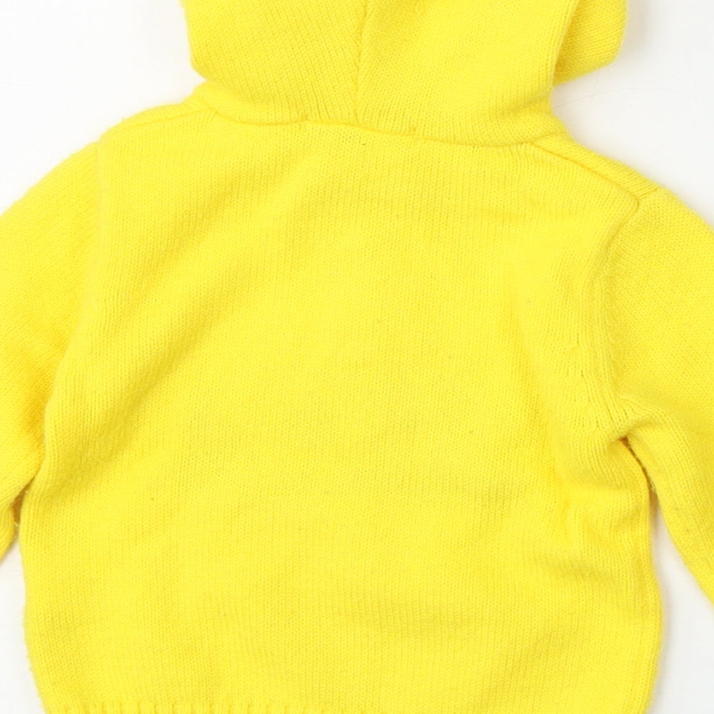 Cat stop Boys Yellow Polyester Pullover Jumper Size 9-12 Months