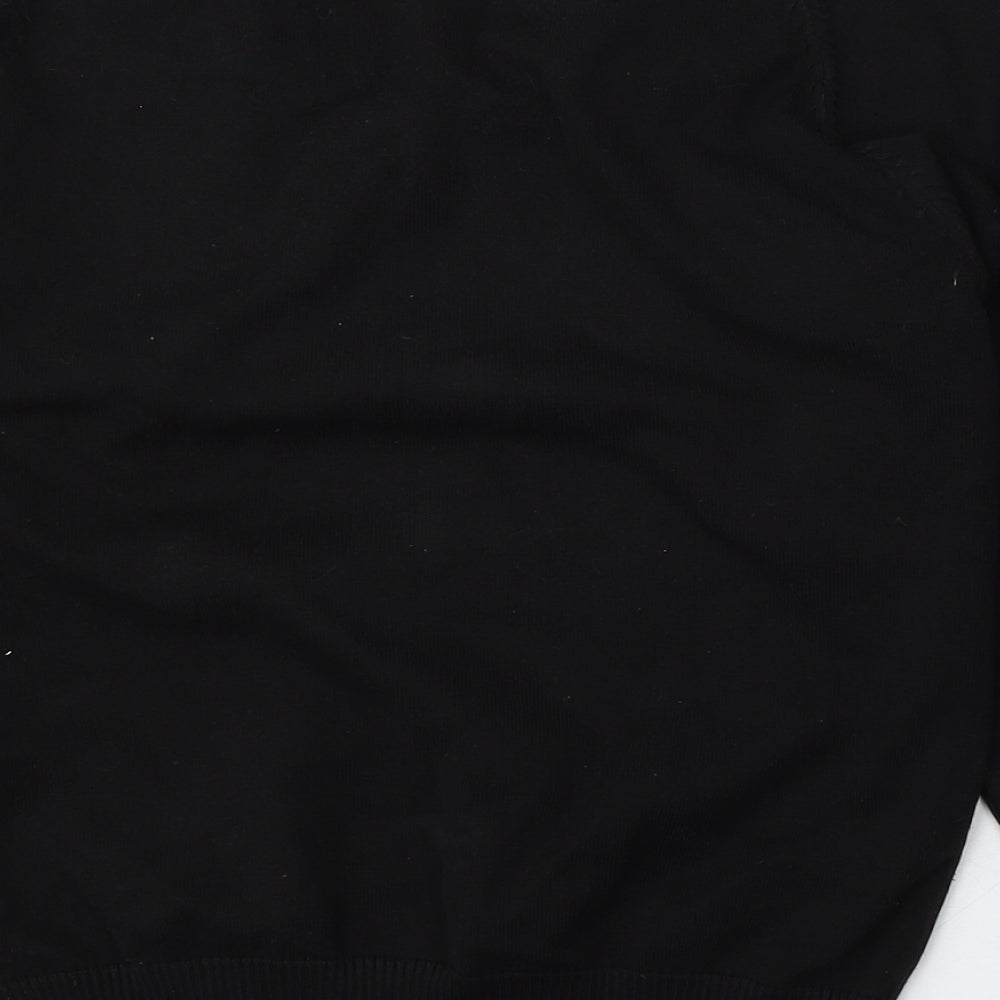 Trutex Womens Black Acrylic Pullover Sweatshirt Size 2XS