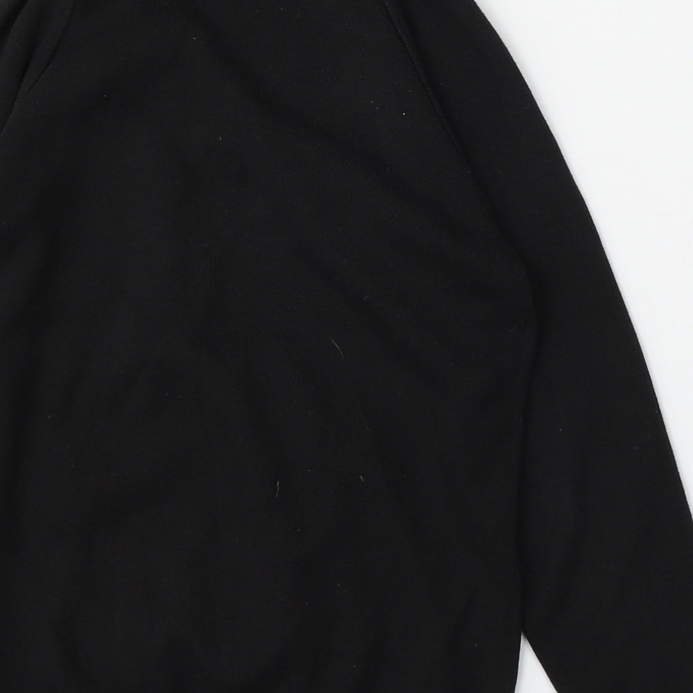 Performa Womens Black Cotton Pullover Sweatshirt Size 2XS