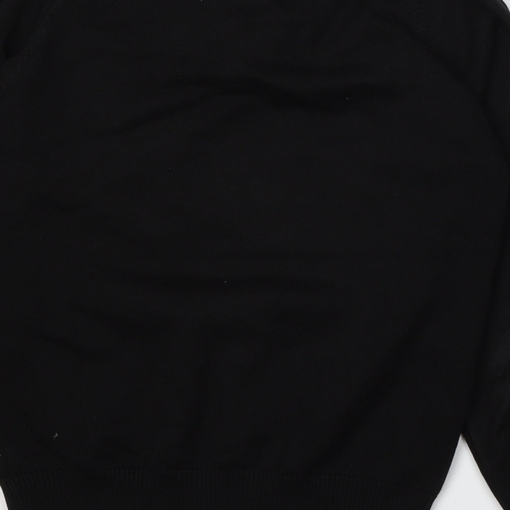 Trutex Womens Black Acrylic Pullover Sweatshirt Size 2XS