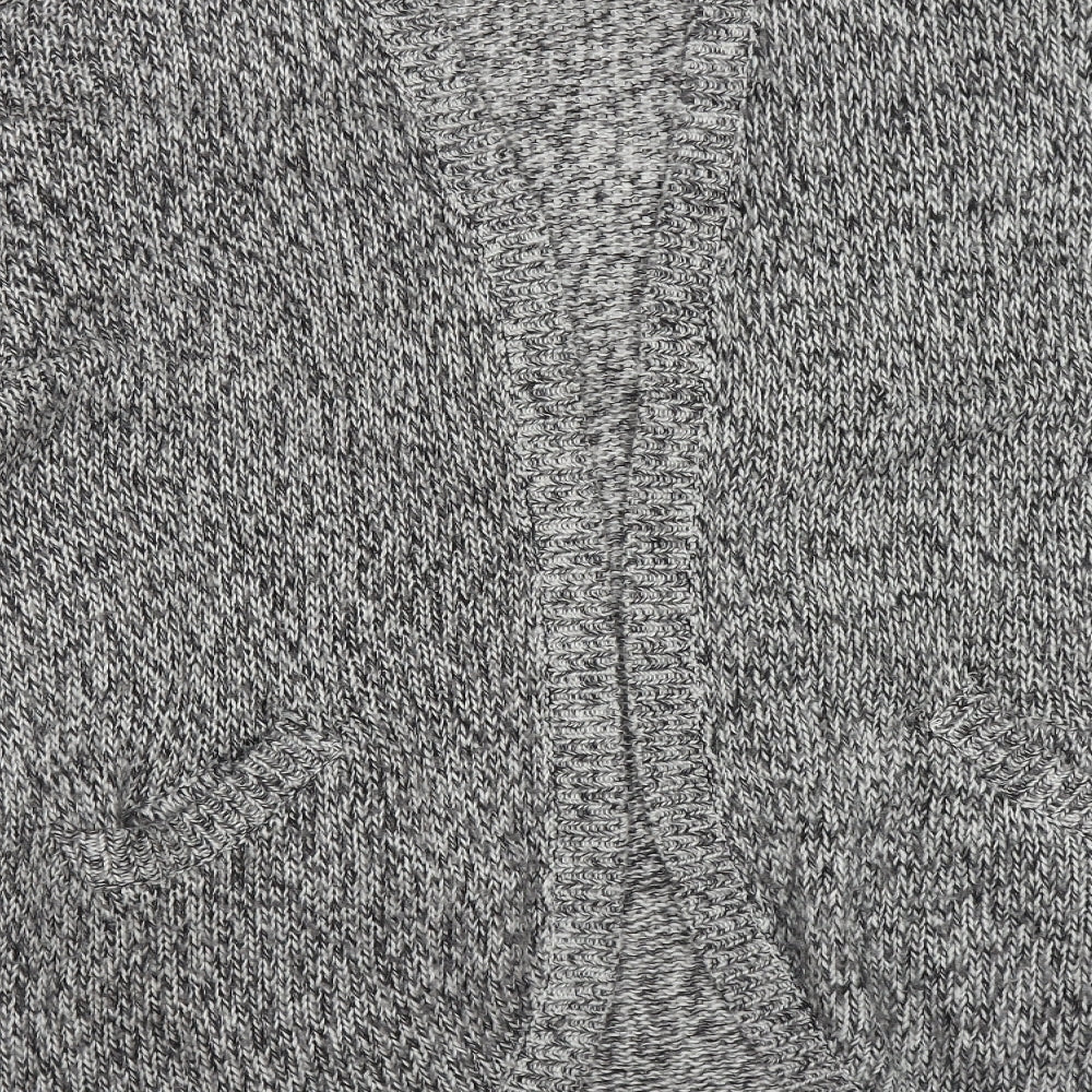 H&M Womens Grey V-Neck Acrylic Cardigan Jumper Size S