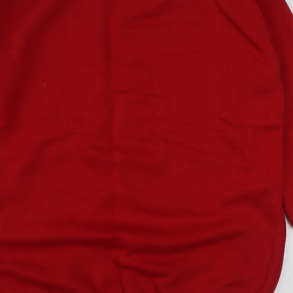 Be Jealous Womens Red Cotton Pullover Sweatshirt Size L Pullover