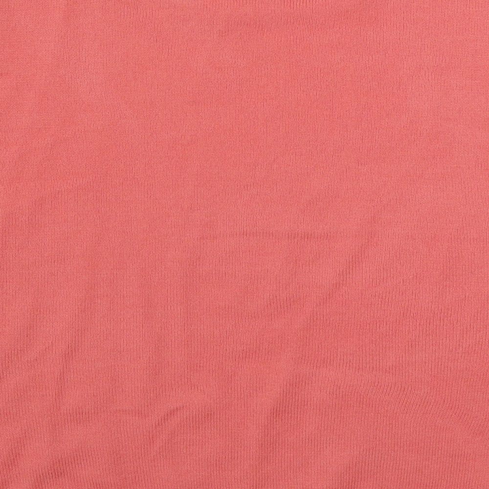 EA Womens Pink Boat Neck Acrylic Pullover Jumper Size L