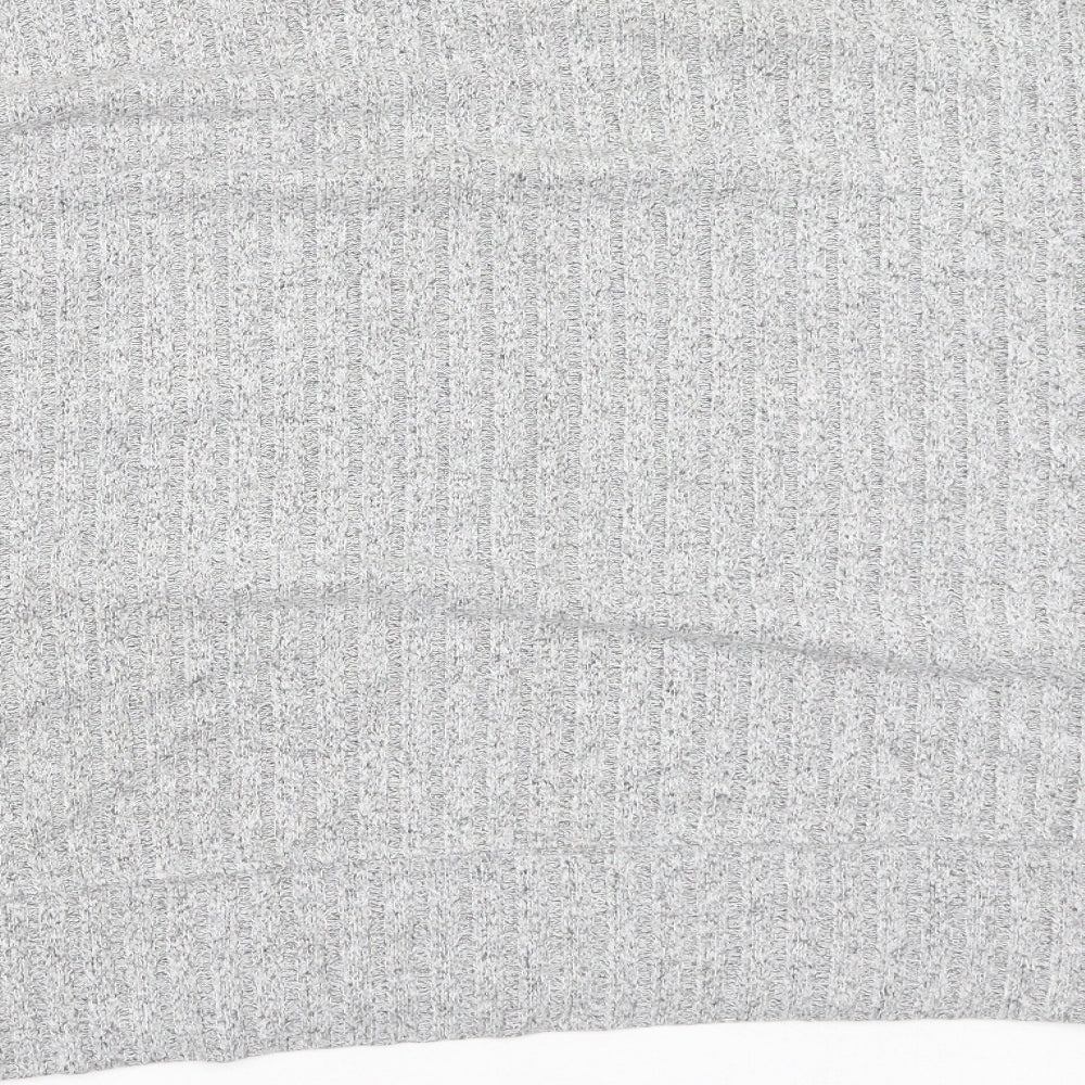 Marks & Spencer Womens Grey Round Neck Polyester Pullover Jumper Size 16