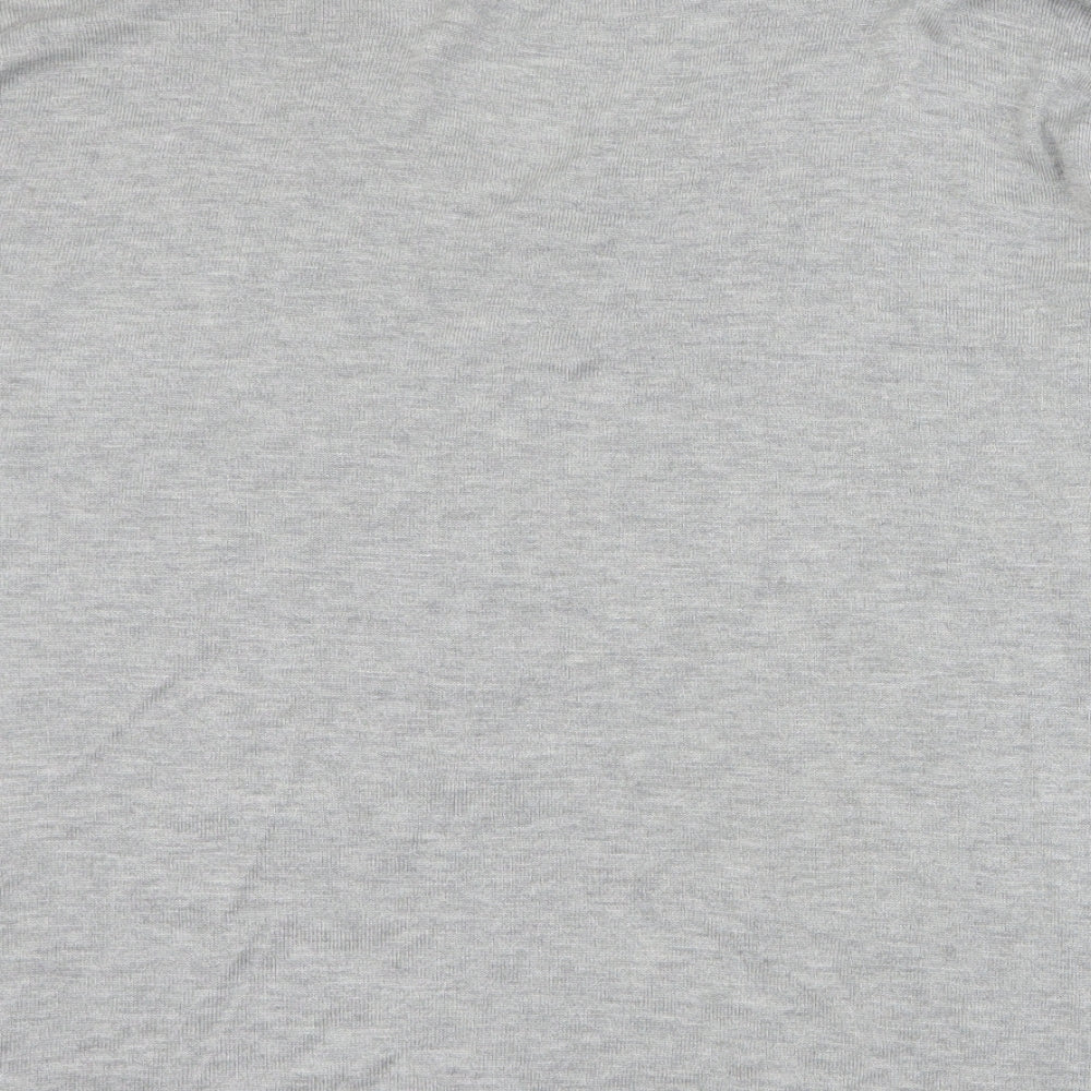 Marks & Spencer Womens Grey V-Neck Acrylic Pullover Jumper Size M