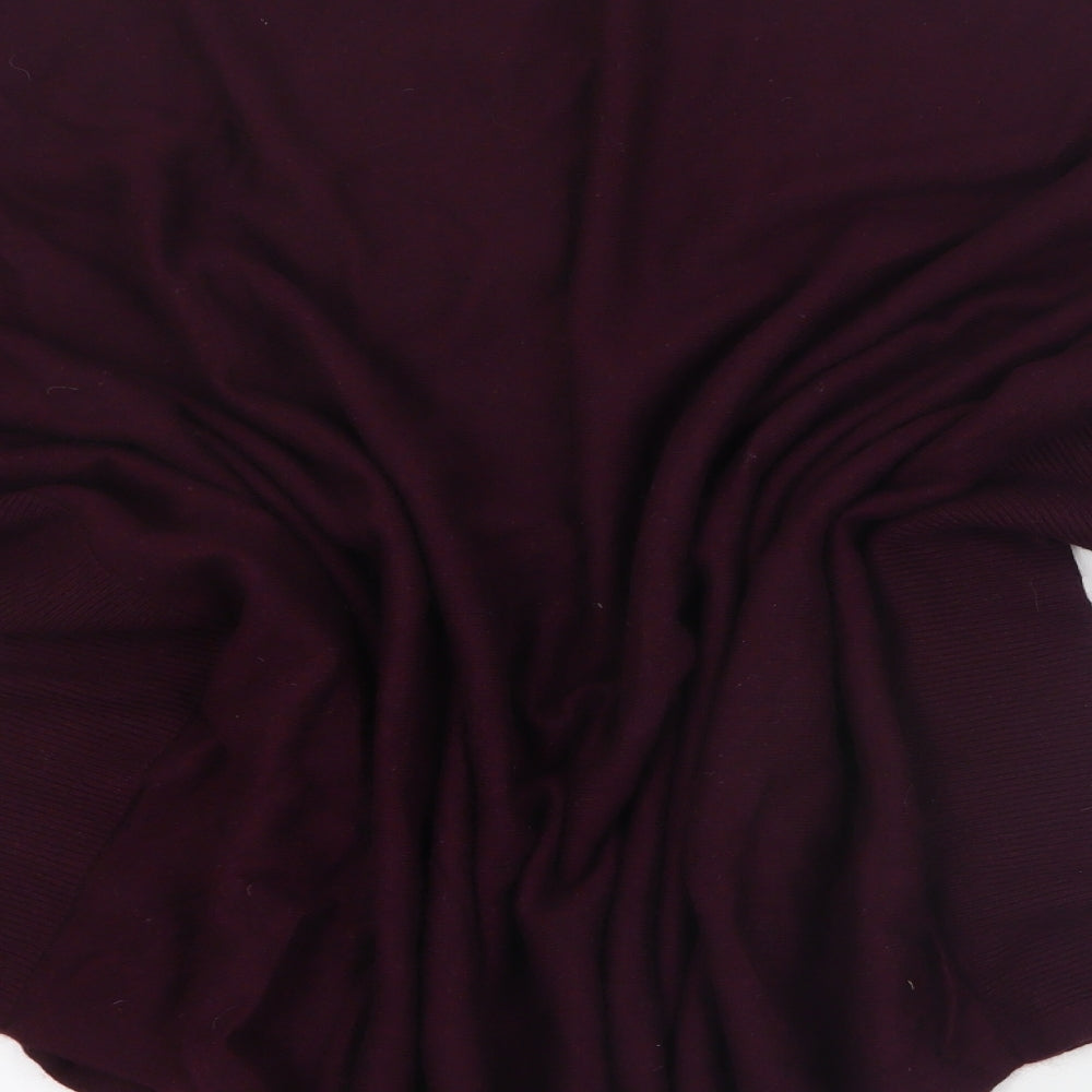 Autograph Womens Purple Round Neck Modacrylic Pullover Jumper Size 12