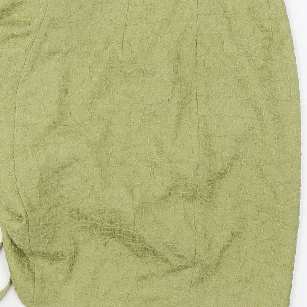PRETTYLITTLETHING Womens Green Polyester Mini Skirt Size 8