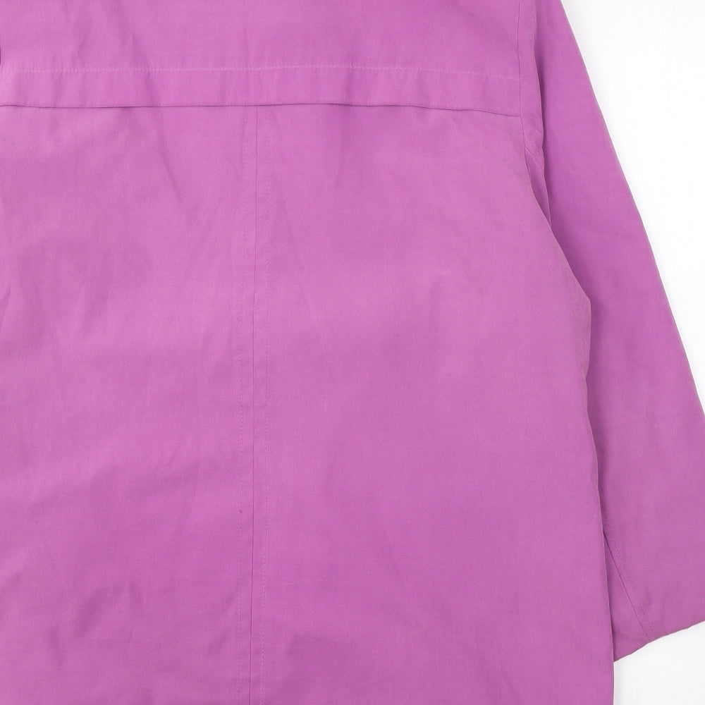 EWM Womens Pink Trench Coat Coat Size 14 Zip