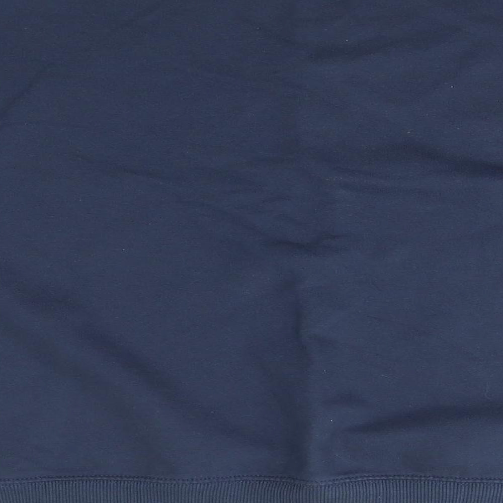 New Look Womens Blue Cotton Pullover Hoodie Size L Pullover
