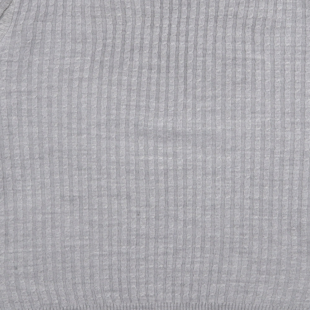 Papaya Womens Grey V-Neck Acrylic Pullover Jumper Size 16