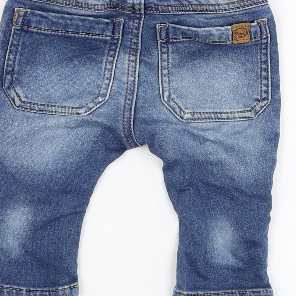 NEXT Boys Blue Cotton Snow Pants Jeans Size 3-6 Months Pullover