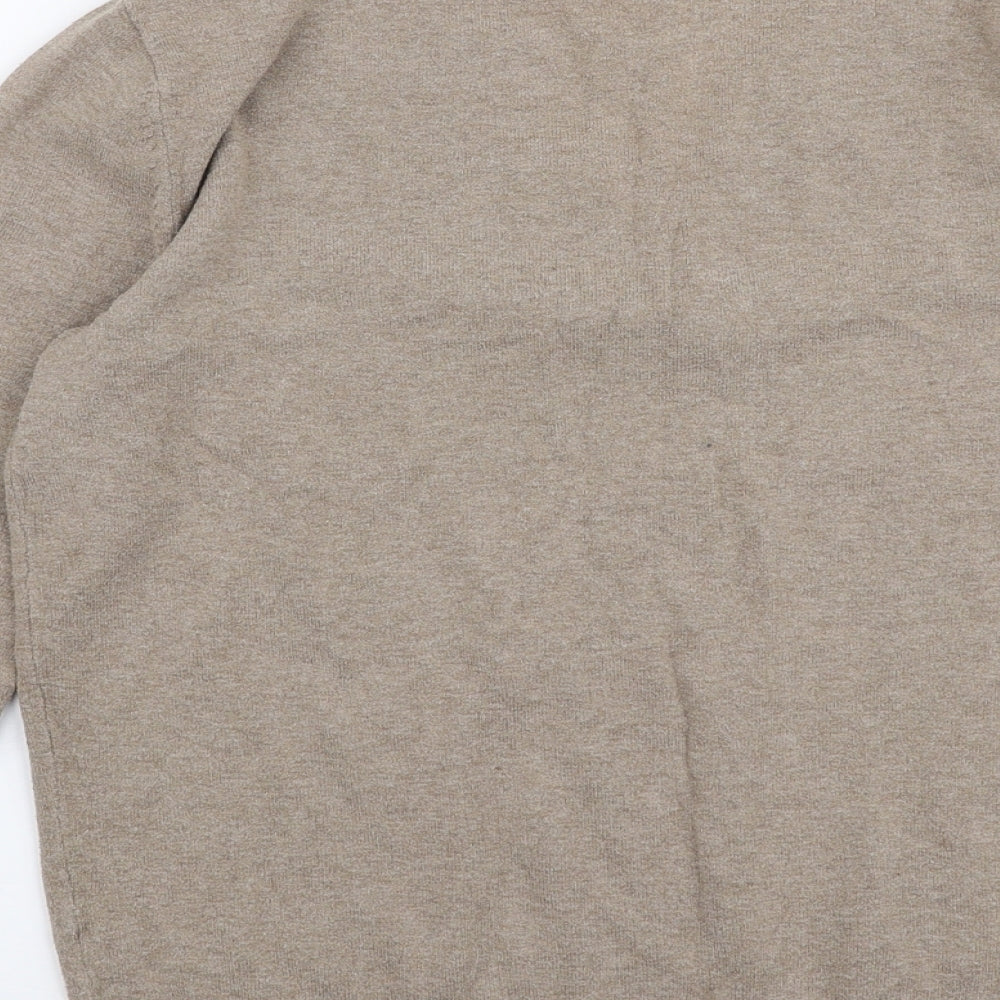 Gap Womens Beige V-Neck Polyester Pullover Jumper Size S