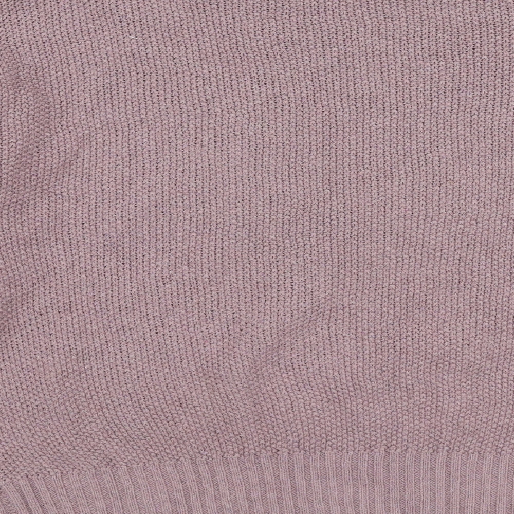 SheIn Womens Purple Boat Neck Polyester Pullover Jumper Size L