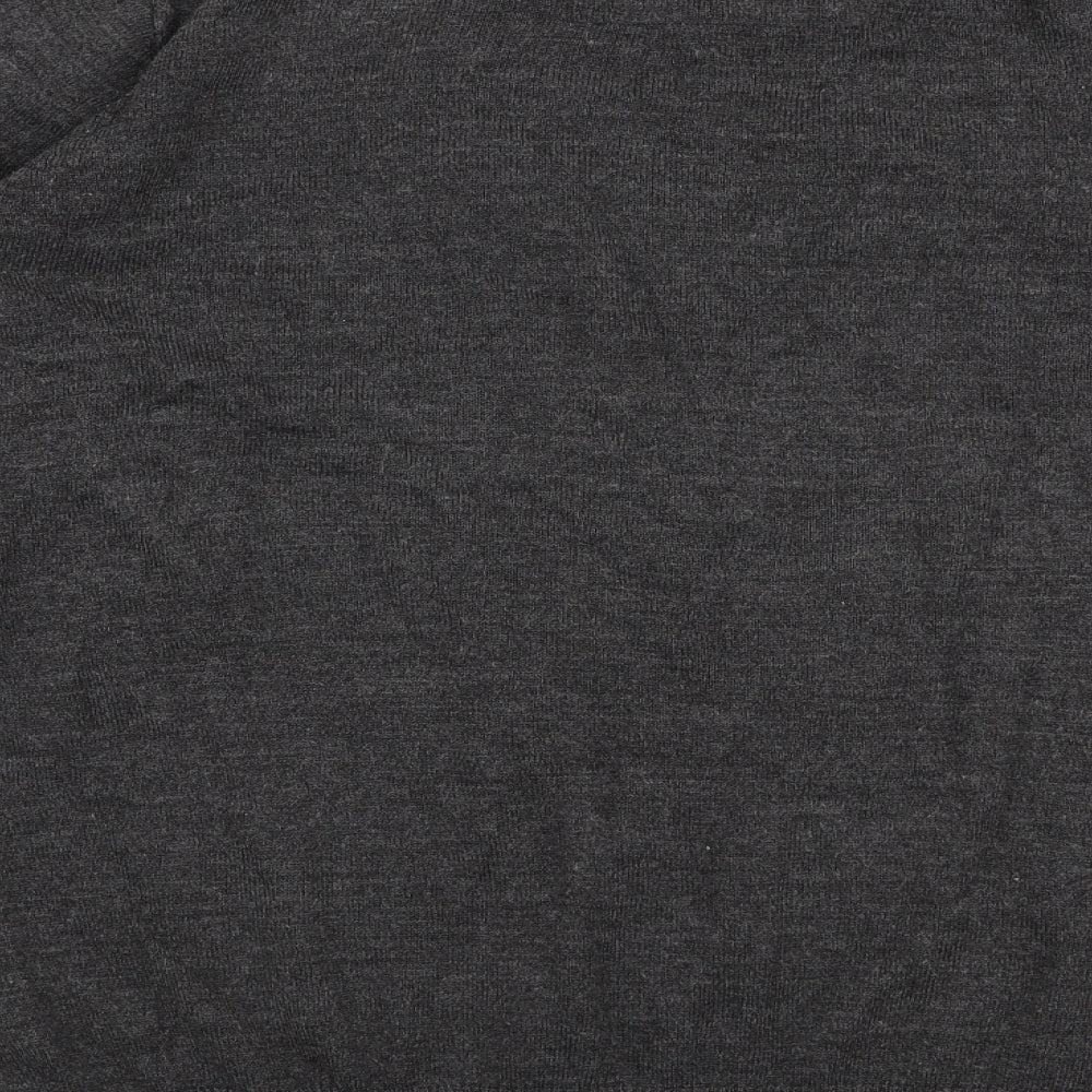 TU Mens Grey Round Neck Acrylic Pullover Jumper Size L