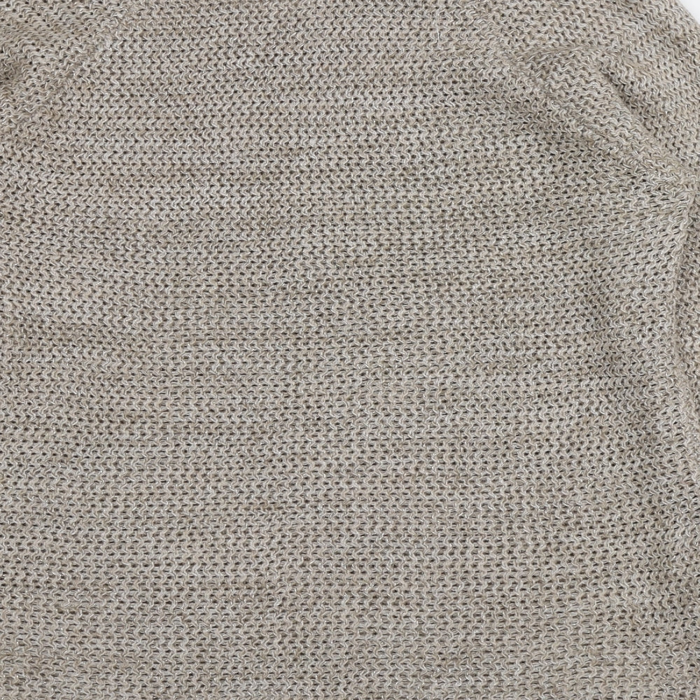 Jeffrey and Paula Womens Gold Round Neck Acrylic Pullover Jumper Size 16