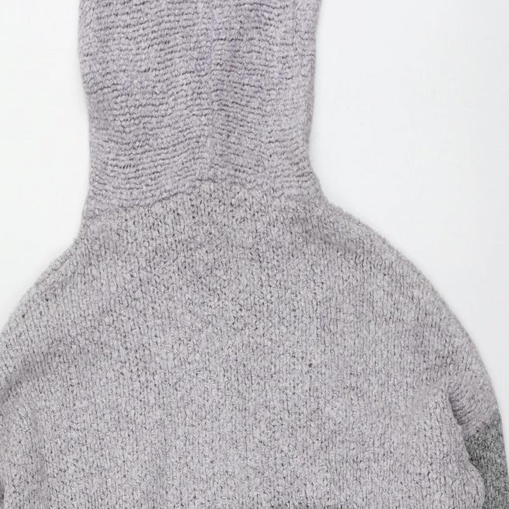 FBsister Womens Grey Round Neck Polyimide Pullover Jumper Size XS