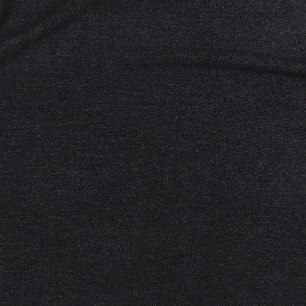 Easy Mens Grey Round Neck Acrylic Pullover Jumper Size L