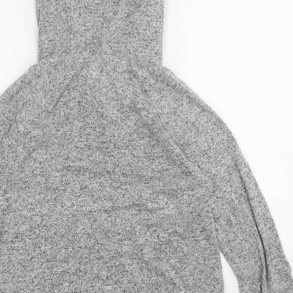 NEXT Womens Grey Viscose Pullover Hoodie Size S