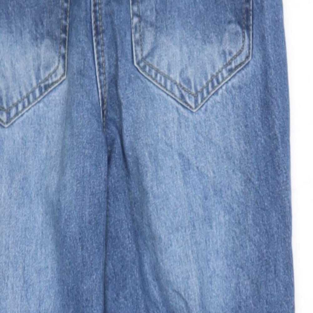 PARISIAN SIGNATURE Womens Blue Cotton Skinny Jeans Size 6 L26 in Regular - Distressed