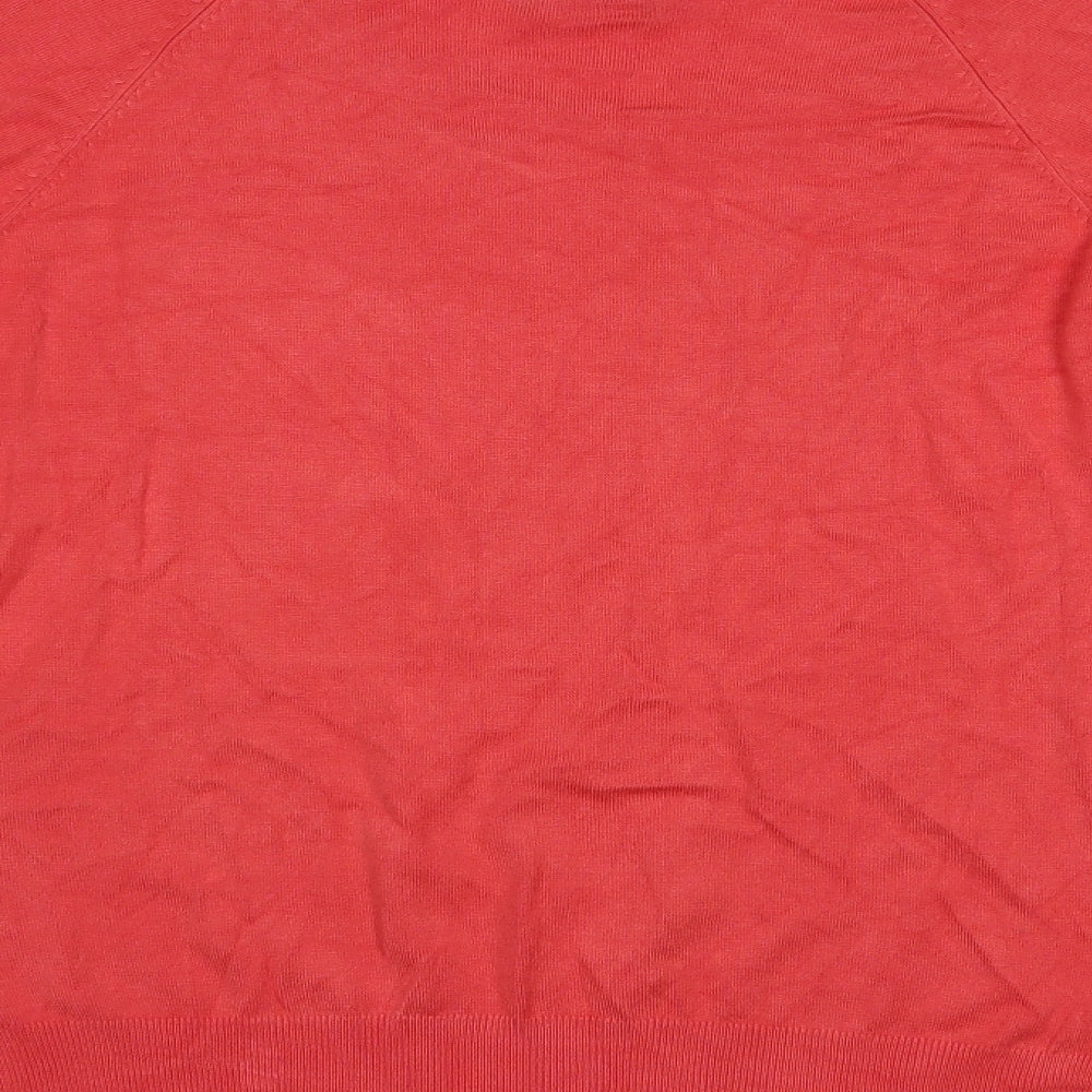 Klass Womens Red Boat Neck Viscose Pullover Jumper Size L - Neckline Detail