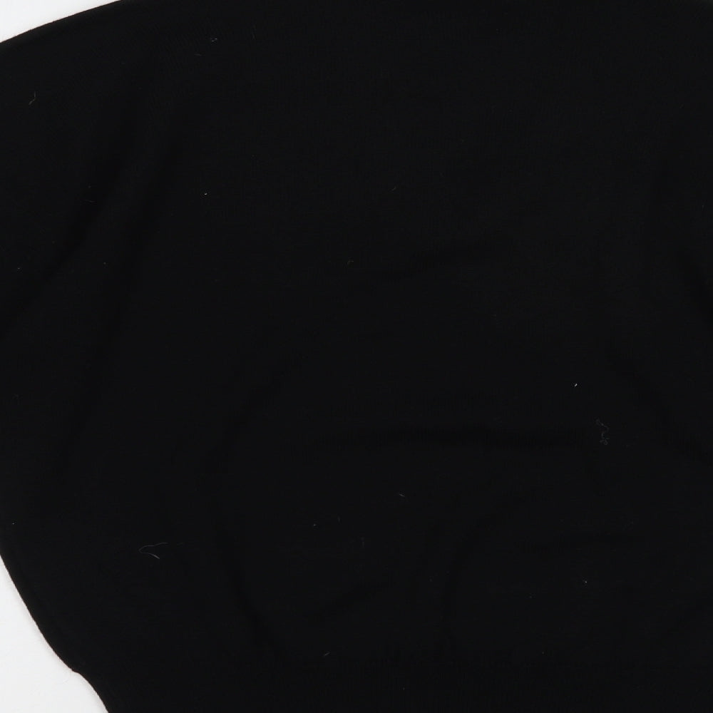 Escorpion Womens Black Collared Acrylic Pullover Jumper Size 16