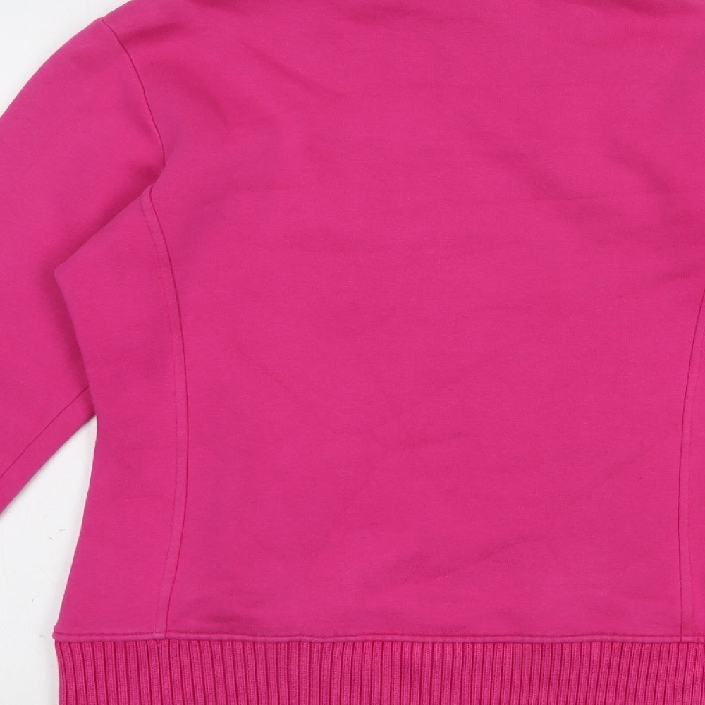 Rossignol Womens Pink Cotton Full Zip Sweatshirt Size M Zip