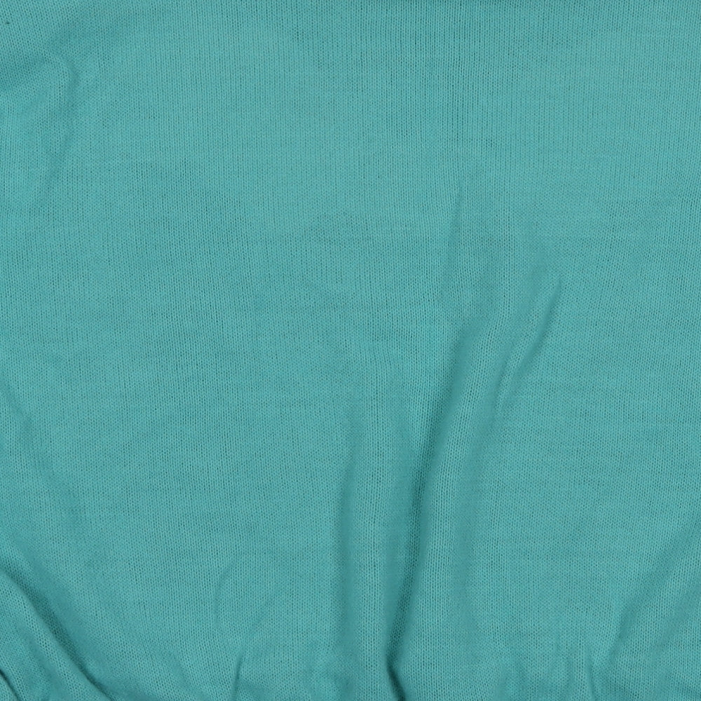 Afibel Womens Green Crew Neck Acrylic Pullover Jumper Size 24