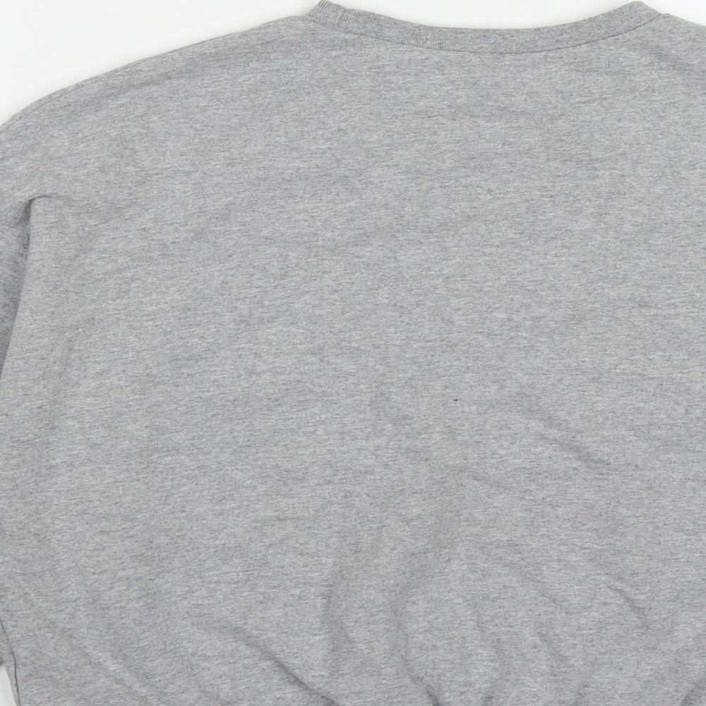 Nasty Gal Womens Grey Cotton Pullover Sweatshirt Size 4