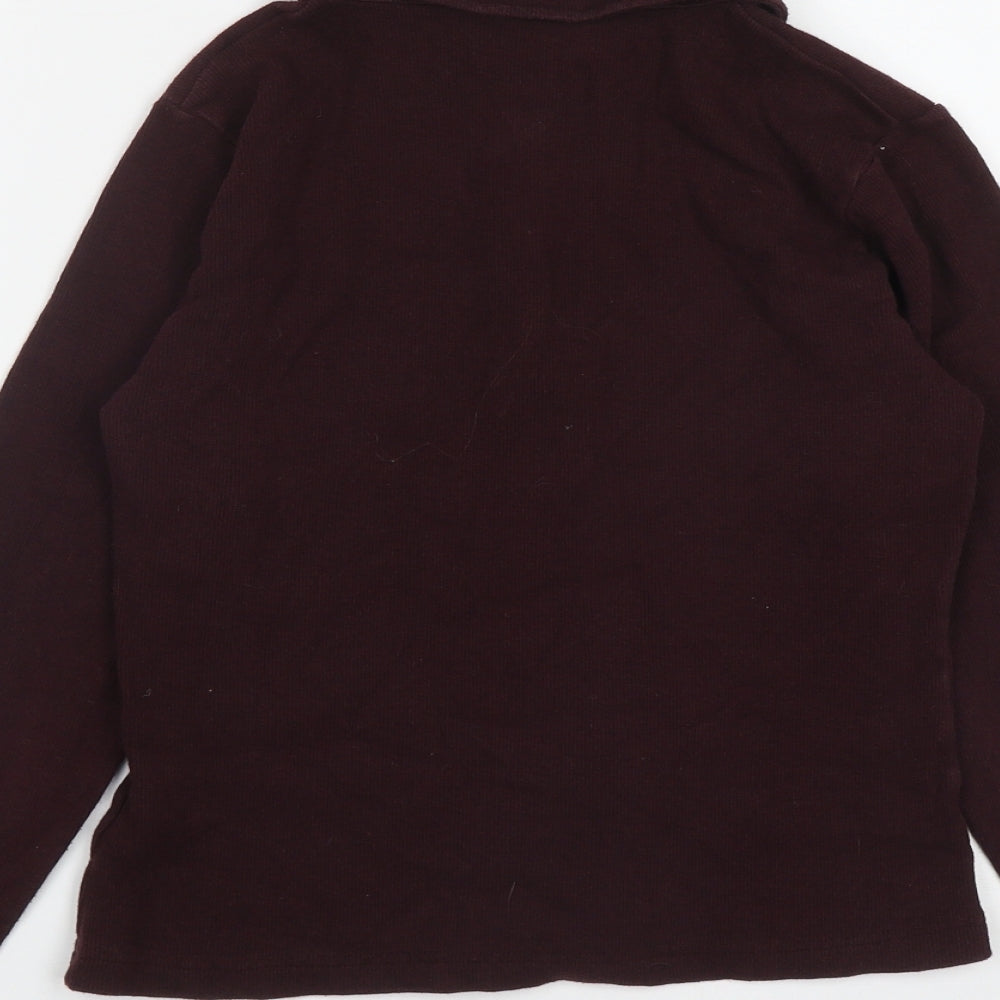 Mixin Womens Red Cotton Basic Button-Up Size M Collared