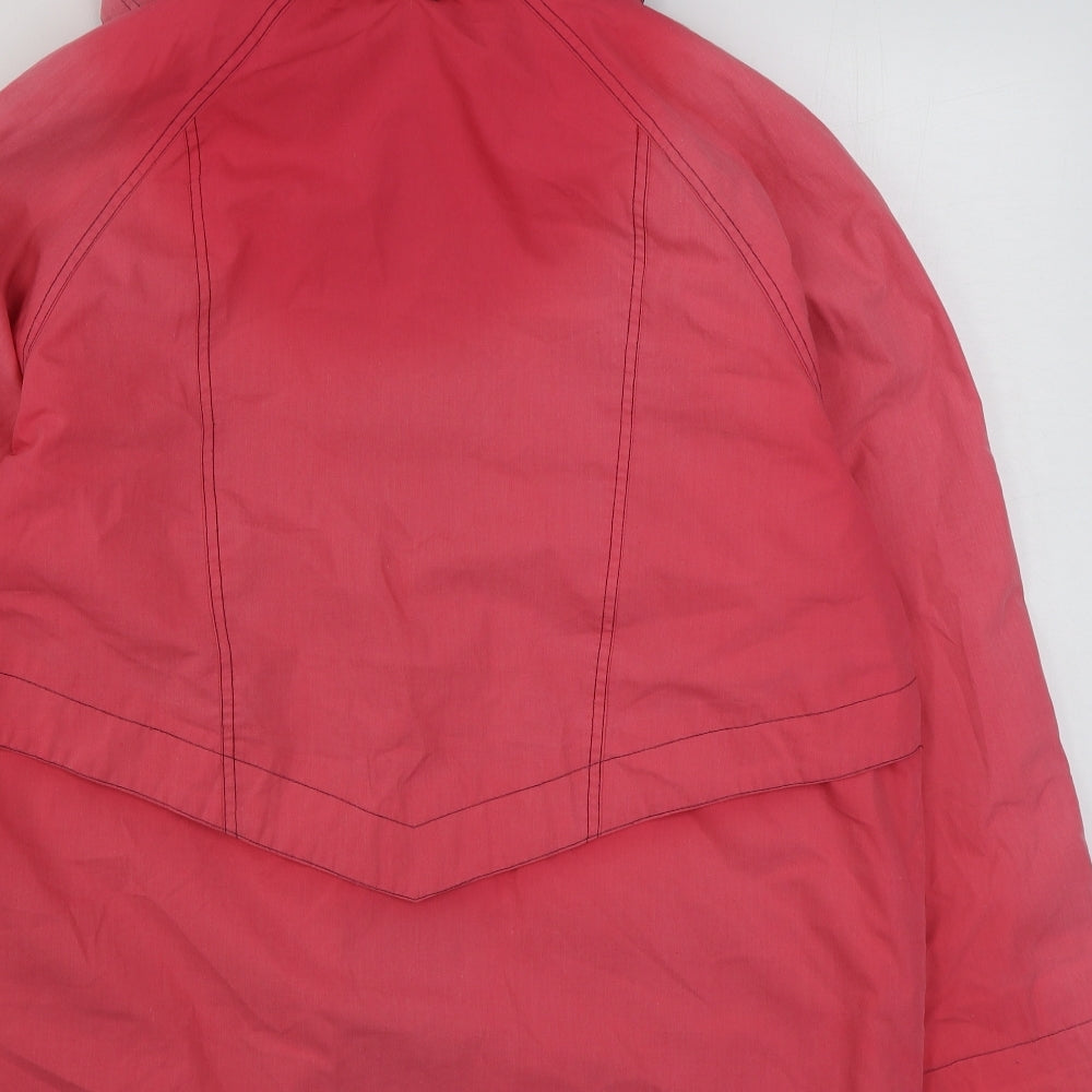 YS Womens Pink Overcoat Coat Size L Zip