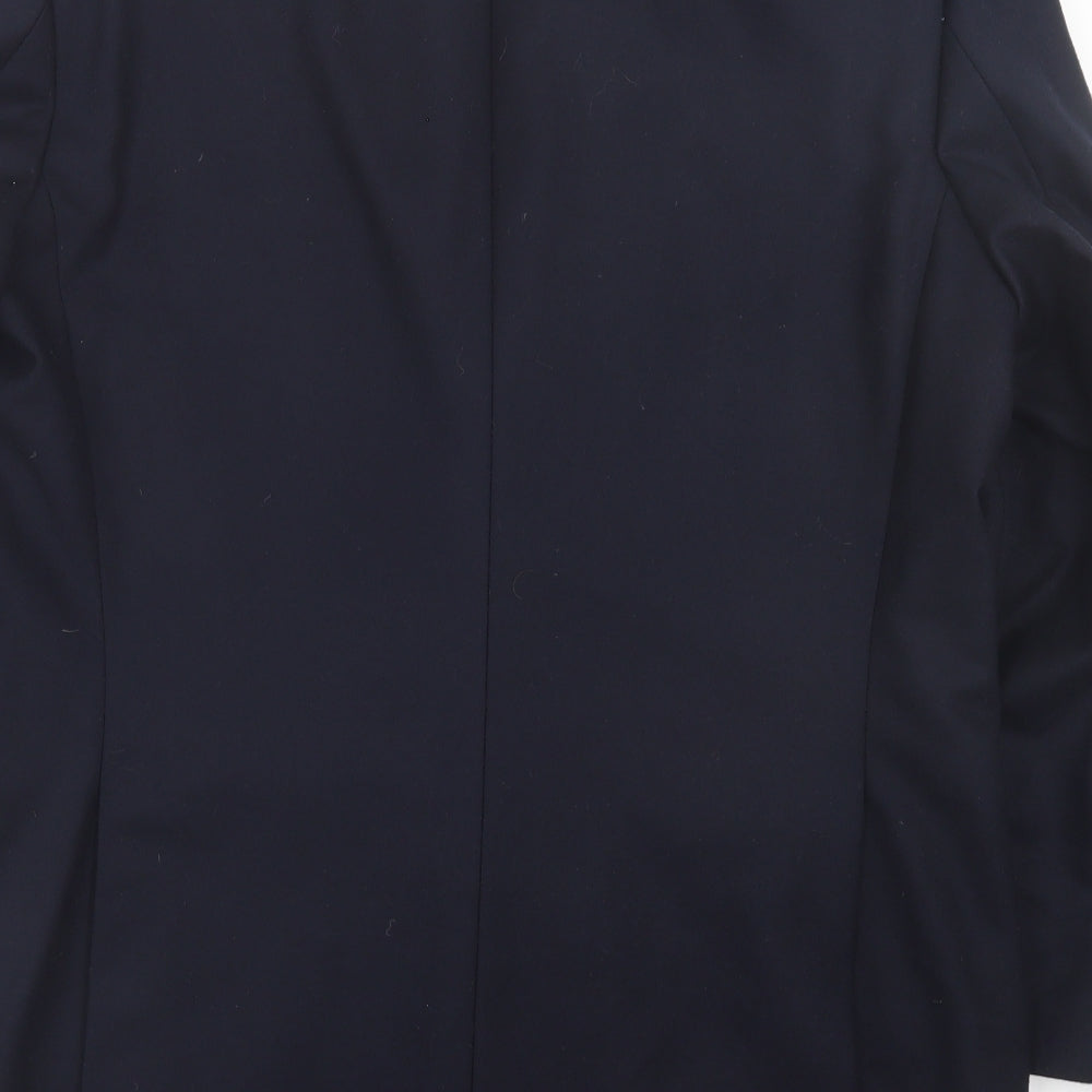 Marks & Spencer Mens Blue Wool Jacket Suit Jacket Size 42