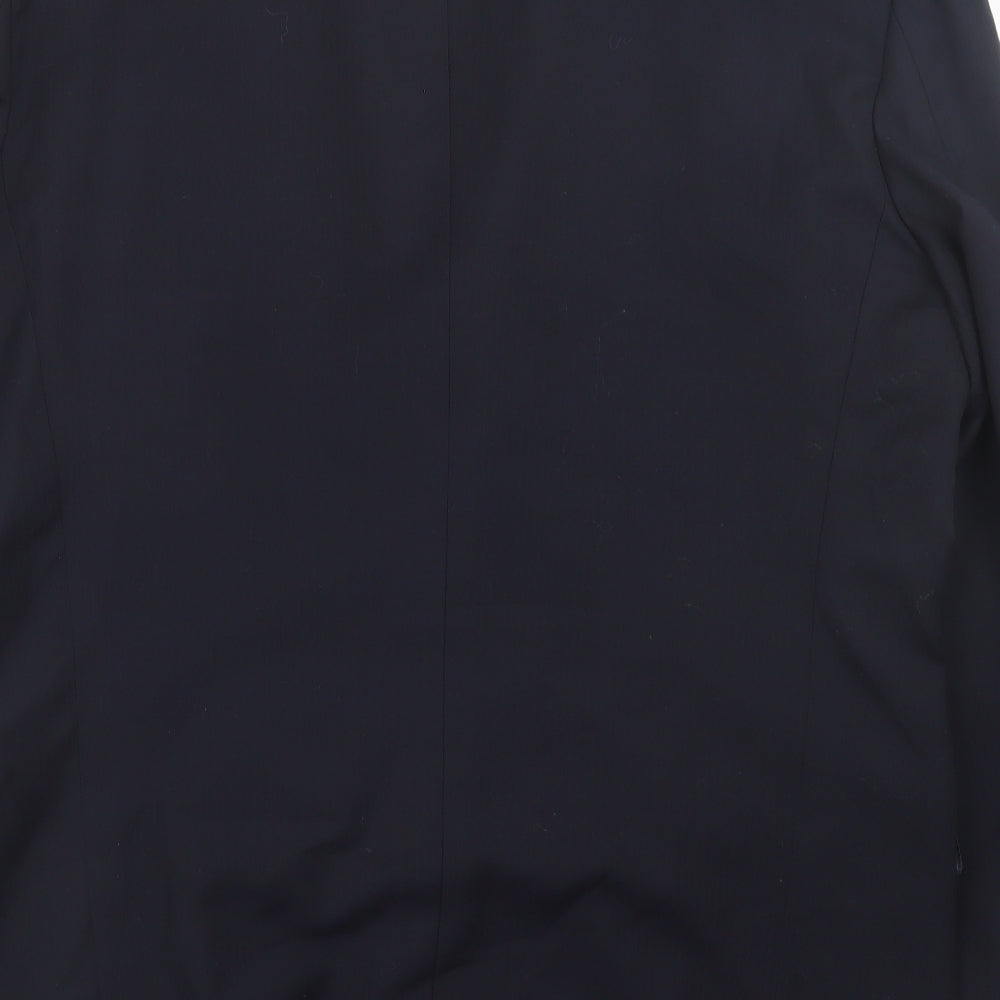 james fowler Mens Blue Wool Jacket Suit Jacket Size 42