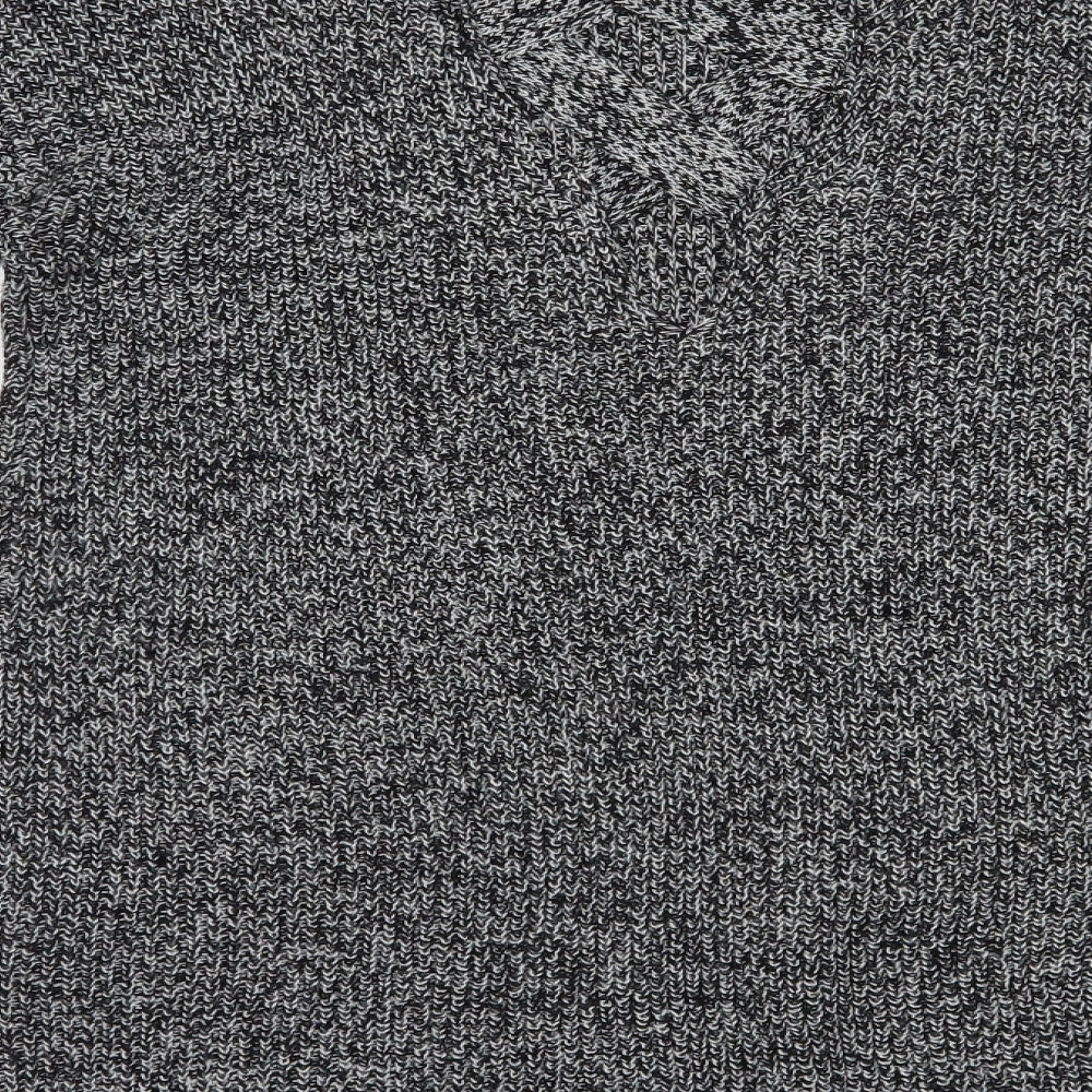 Pep & Co Womens Grey Boat Neck Acrylic Pullover Jumper Size 14