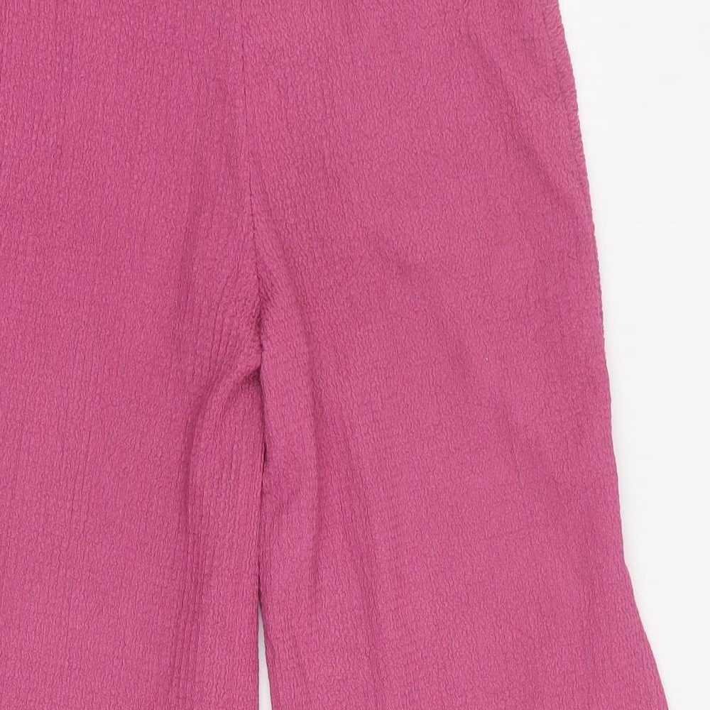 TU Girls Pink Polyester Carrot Trousers Size 8 Years Regular Pullover