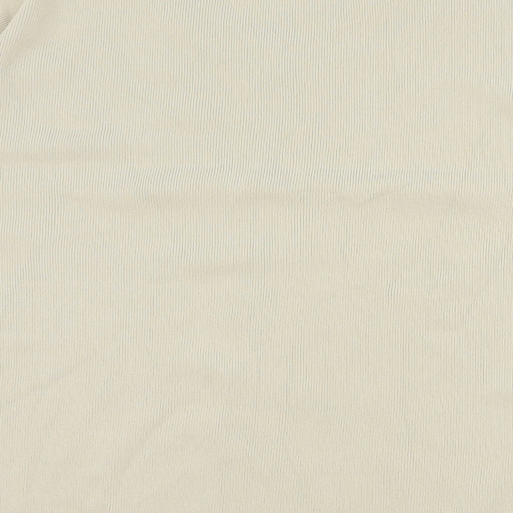 Talisa Womens Beige V-Neck Viscose Pullover Jumper Size L
