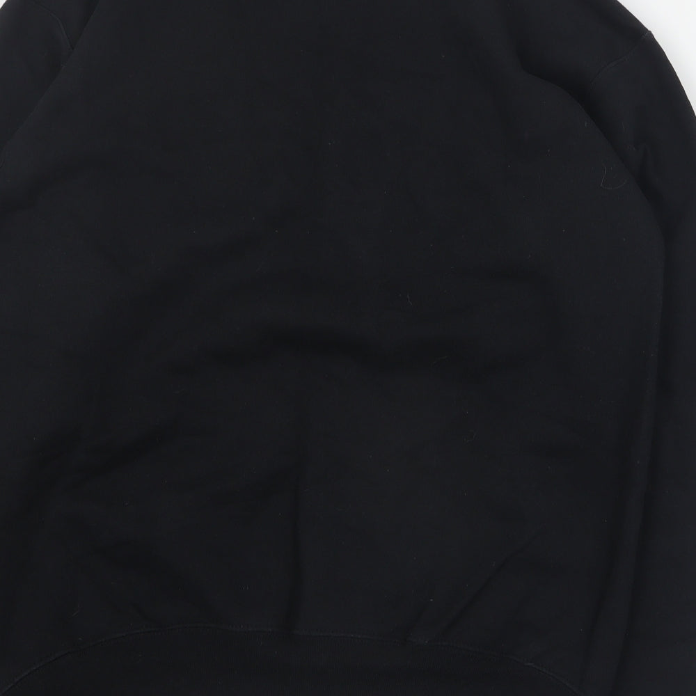 Hanes Womens Black Cotton Pullover Sweatshirt Size S Pullover