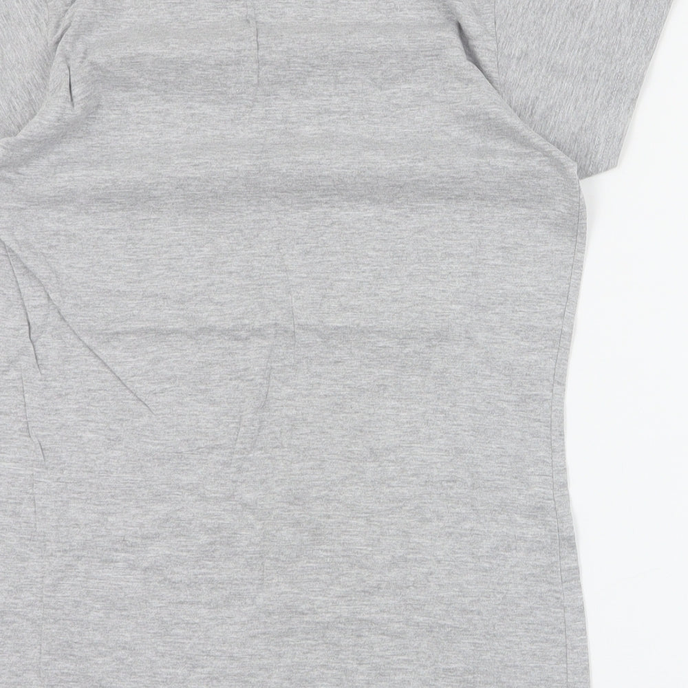 Gildan Womens Grey Cotton Basic T-Shirt Size L Crew Neck - Pixie Lott