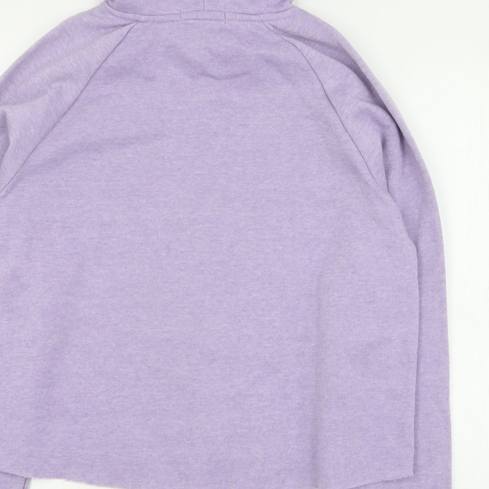 Primark Womens Purple Polyester Pullover Hoodie Size S Pullover - Cropped