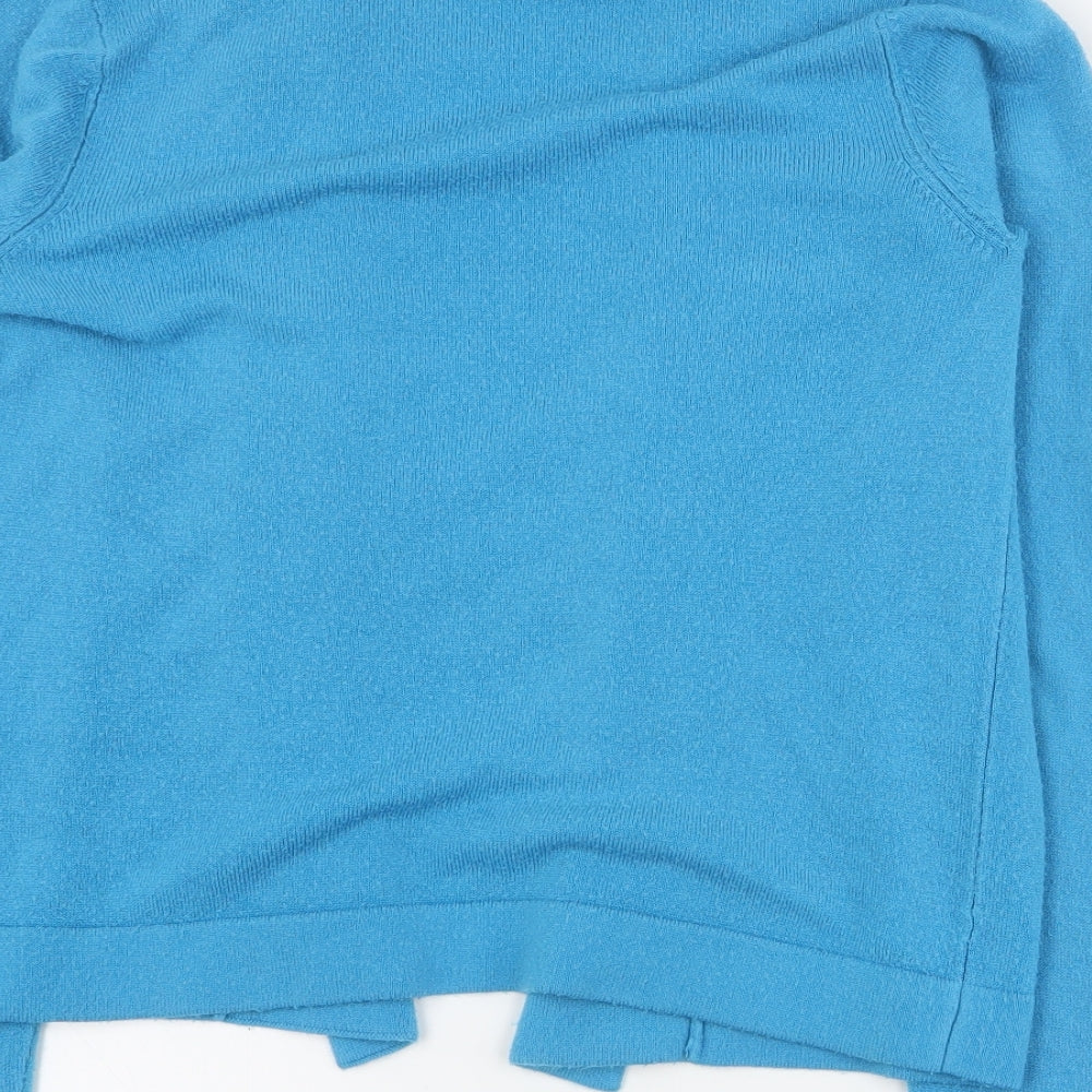 Papaya Womens Blue V-Neck Acrylic Cardigan Jumper Size 8