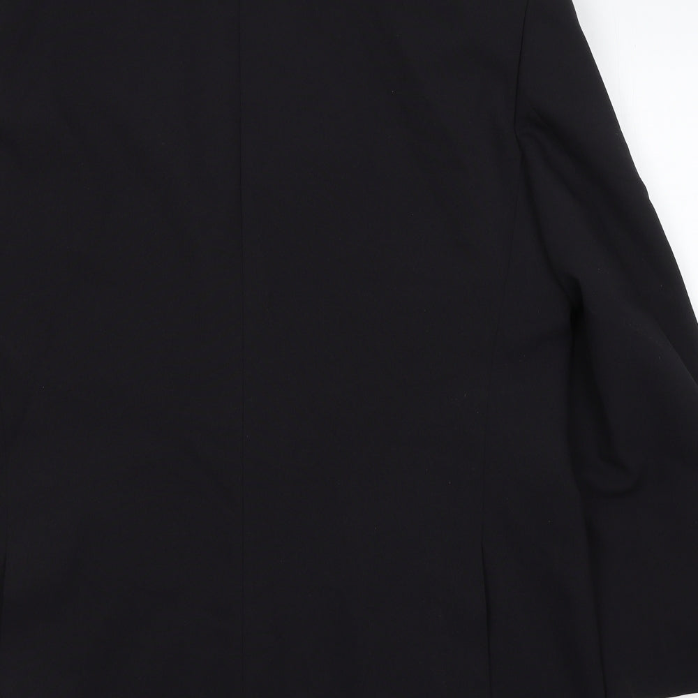 Greenwoods Classic Mens Black Polyacrylate Fibre Jacket Suit Jacket Size L