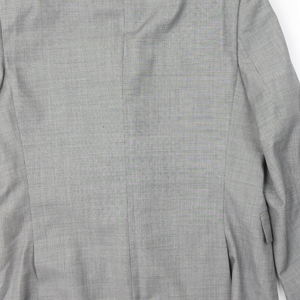 JACK REID Mens Grey Polyester Jacket Suit Jacket Size 42