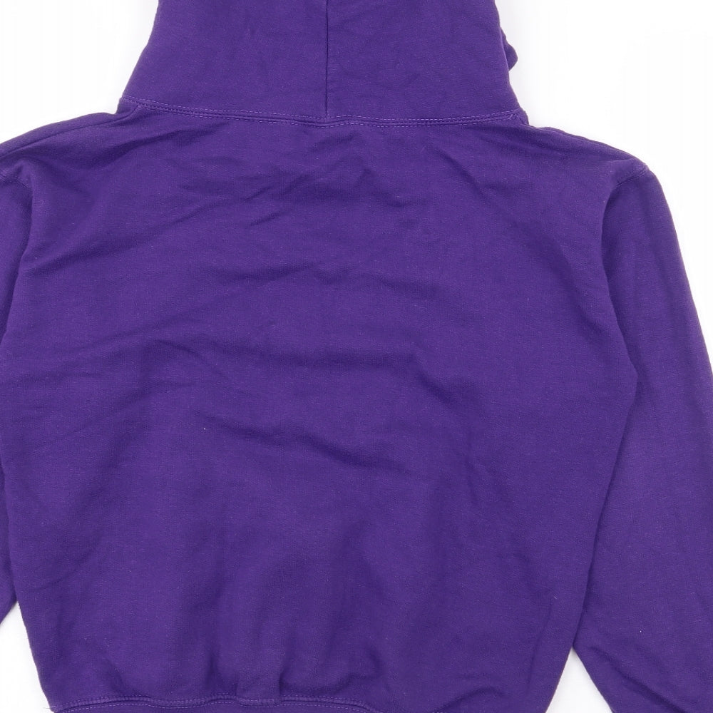 Tik Tok Girls Purple Cotton Pullover Hoodie Size 9-10 Years