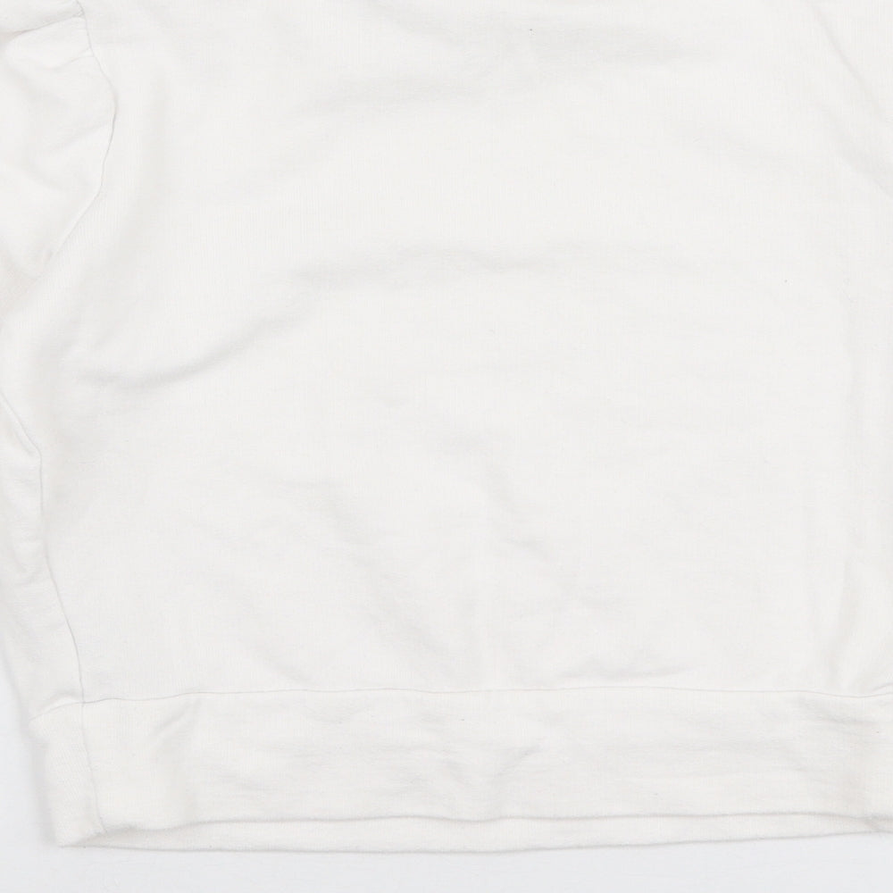 Miss Selfridge Womens White 100% Cotton Pullover Sweatshirt Size 6 Pullover - A la belle etoile