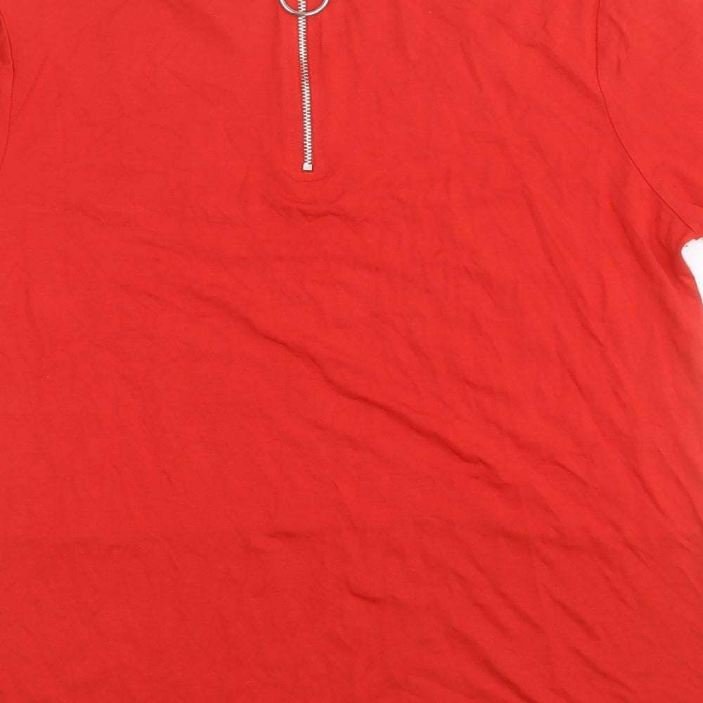 Select Womens Multicoloured Colourblock Viscose Basic T-Shirt Size 12 Round Neck